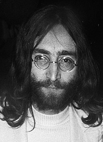 John Lennon with long hair