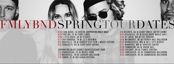 FMLYBND spring tour dates