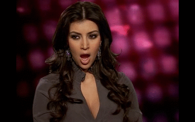 Kim Kardashian yawn