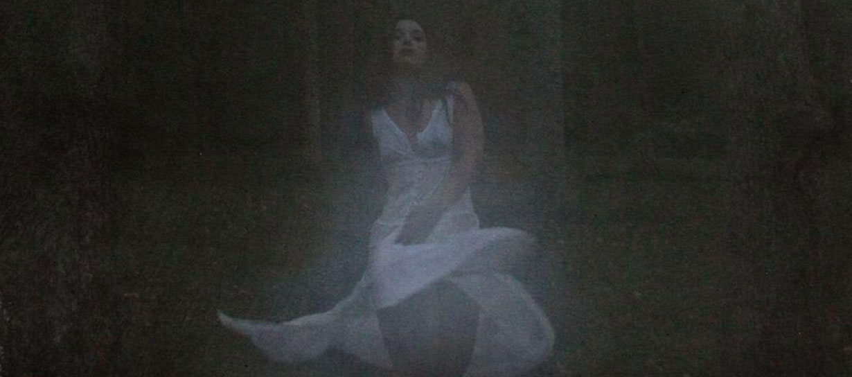 ghost in white gown
